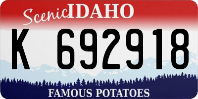 ID license plate K692918