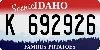 ID license plate K692926