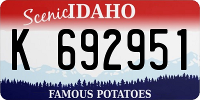 ID license plate K692951