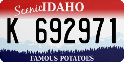 ID license plate K692971