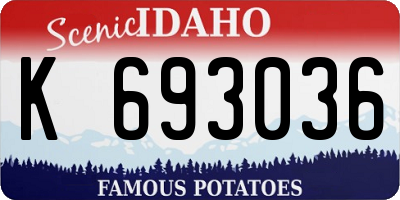 ID license plate K693036