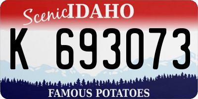 ID license plate K693073