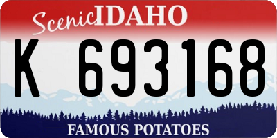 ID license plate K693168