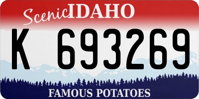 ID license plate K693269