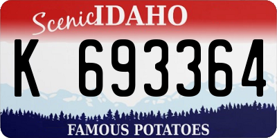 ID license plate K693364