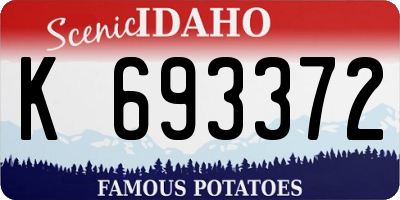 ID license plate K693372