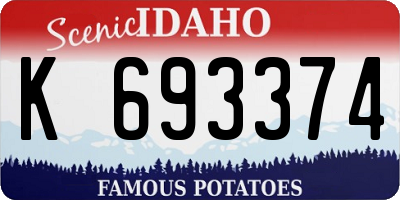 ID license plate K693374