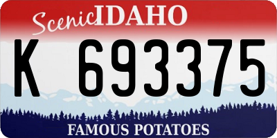 ID license plate K693375