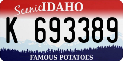 ID license plate K693389