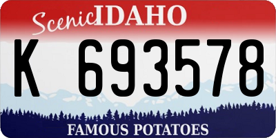 ID license plate K693578