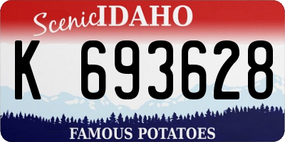 ID license plate K693628
