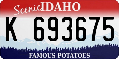 ID license plate K693675