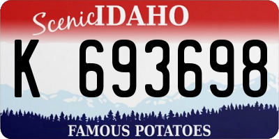ID license plate K693698