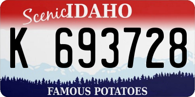 ID license plate K693728