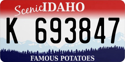 ID license plate K693847