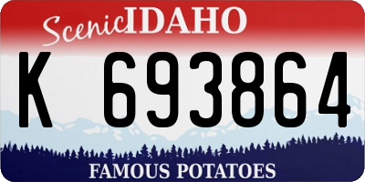 ID license plate K693864