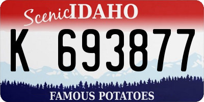 ID license plate K693877