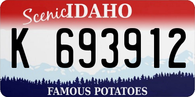 ID license plate K693912