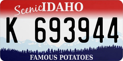 ID license plate K693944