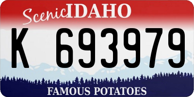 ID license plate K693979