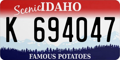 ID license plate K694047
