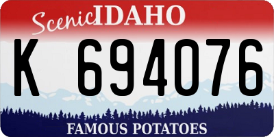 ID license plate K694076