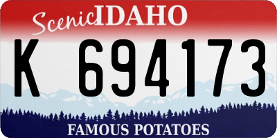 ID license plate K694173