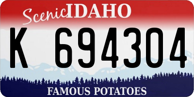 ID license plate K694304