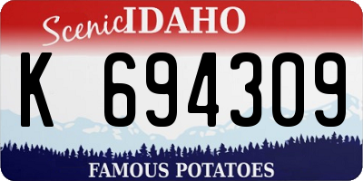 ID license plate K694309