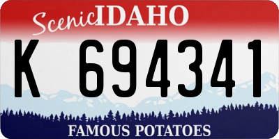 ID license plate K694341
