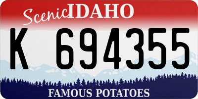 ID license plate K694355