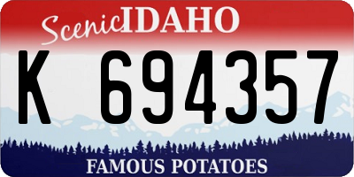 ID license plate K694357