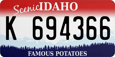 ID license plate K694366