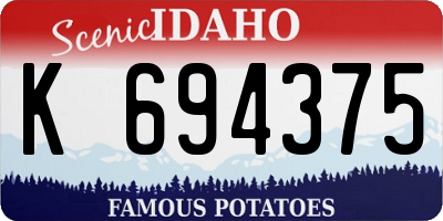 ID license plate K694375