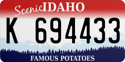 ID license plate K694433