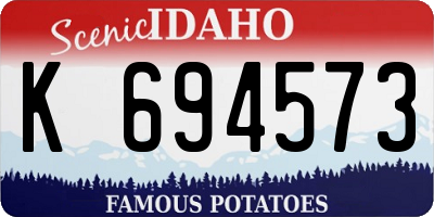 ID license plate K694573