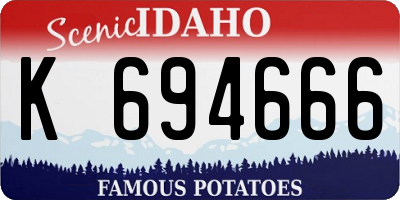 ID license plate K694666