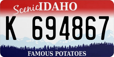 ID license plate K694867