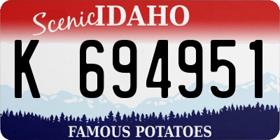 ID license plate K694951
