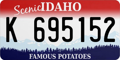 ID license plate K695152