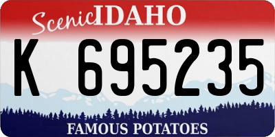 ID license plate K695235