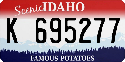 ID license plate K695277