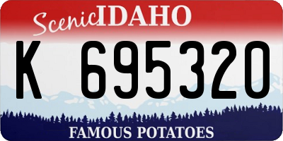 ID license plate K695320