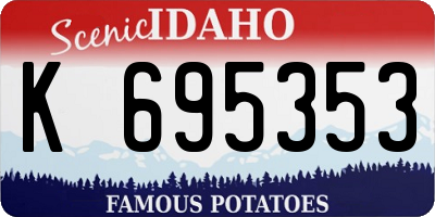 ID license plate K695353
