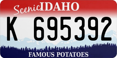 ID license plate K695392