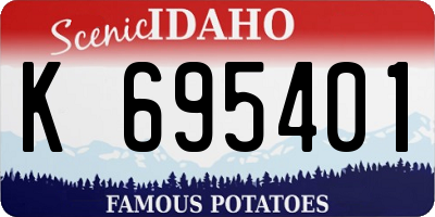 ID license plate K695401