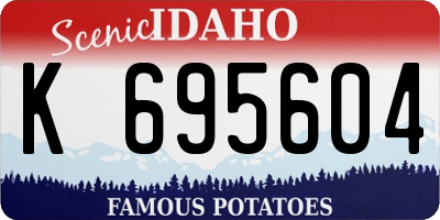 ID license plate K695604