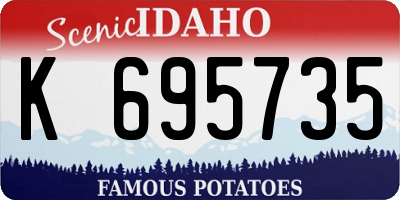 ID license plate K695735