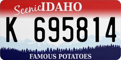 ID license plate K695814