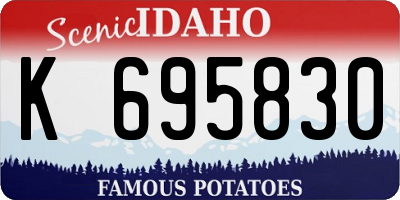 ID license plate K695830